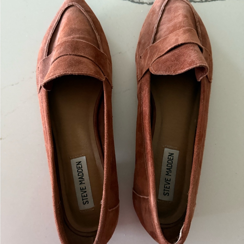 Steve Madden Brown Flats Classic Loafers sz 10 women’s